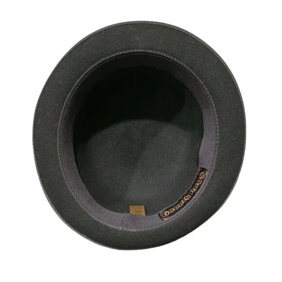 Goorin Bros Classic Black Wool Felt Bowler Hat Sz S (6-7/8) - Made In USA - Picture 5 of 8